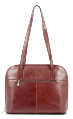 Hexagona Sac Porté épaule 2 Anses Cuir Vachette Carmin " 110469 " -Hexagona Soldes Boutique maroquinerie femme sac cuir 110469 carmin dos 092886500 1134 13092019