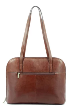 Hexagona Sac Porté épaule 2 Anses Cuir Vachette Marron " 110469 " -Hexagona Soldes Boutique maroquinerie femme sac cuir 110469 marron dos 088992700 1134 13092019