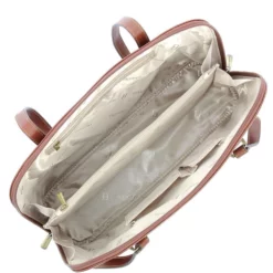 Hexagona Sac Porté épaule 2 Anses Cuir Vachette Marron " 110469 " -Hexagona Soldes Boutique maroquinerie femme sac cuir 110469 marron doublure 015647000 1134 13092019