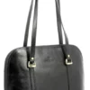 Hexagona Sac Porté épaule 2 Anses Cuir Vachette Noir " 110469 " -Hexagona Soldes Boutique maroquinerie femme sac cuir 110469 noir biais 051074600 1134 13092019