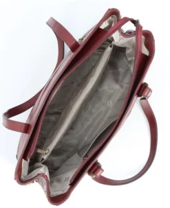 Hexagona Sac Shopping Grand En Cuir De Vachette Carmin " 111321B " -Hexagona Soldes Boutique maroquinerie femme sac cuir 111321b carmin doublure 054771100 1539 13092019