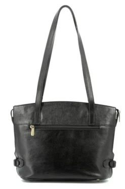 Hexagona Sac Porté épaule Cuir Vachette Noir " 111807 " -Hexagona Soldes Boutique maroquinerie femme sac cuir 111807 noir dos 095870300 1621 13092019
