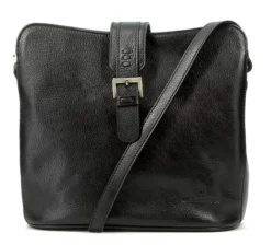 Hexagona Sac Porté Travers Cuir Vachette Noir " 111960 " -Hexagona Soldes Boutique maroquinerie femme sac cuir 111960 noir 037244800 1644 13092019
