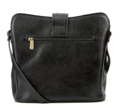 Hexagona Sac Porté Travers Cuir Vachette Noir " 111960 " -Hexagona Soldes Boutique maroquinerie femme sac cuir 111960 noir dos 048749500 1644 13092019