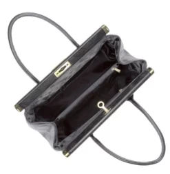 Hexagona Sac Porté Main Cuir Vachette Noir " 112550 " -Hexagona Soldes Boutique maroquinerie femme sac cuir 112550 noir doublure 069137400 1136 16092019