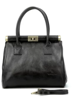 Hexagona Sac Porté Main Cuir Vachette Noir " 112551 " -Hexagona Soldes Boutique maroquinerie femme sac cuir 112551 noir 022567200 1540 16092019