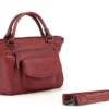Hexagona Sac Cuir Femme Vachette Carmin " 414719 " Porté Main Et épaule -Hexagona Soldes Boutique maroquinerie femme sac cuir 414719 carmin biais 041575000 1741 16092019