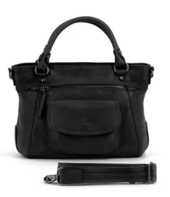 Hexagona Sac Cuir Femme Vachette Noir " 414719 " Porté Main Et épaule -Hexagona Soldes Boutique maroquinerie femme sac cuir 414719 noir 021351400 1741 16092019