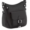 Hexagona Sac Porté Travers Cuir Vachette Noir " 465005 " -Hexagona Soldes Boutique maroquinerie femme sac cuir 465005 noir biais 061822400 1427 17092019