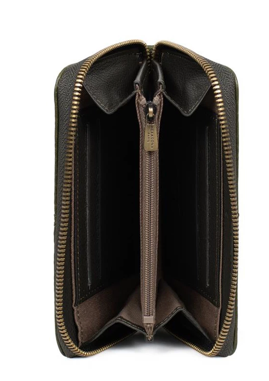 Hexagona Portefeuille Cuir Kaki " P98251 " 6 Hexagona Portefeuille Cuir Kaki " P98251 " – Image 4