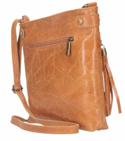 Sac Bandoulière Cuir Cognac " EVAN "