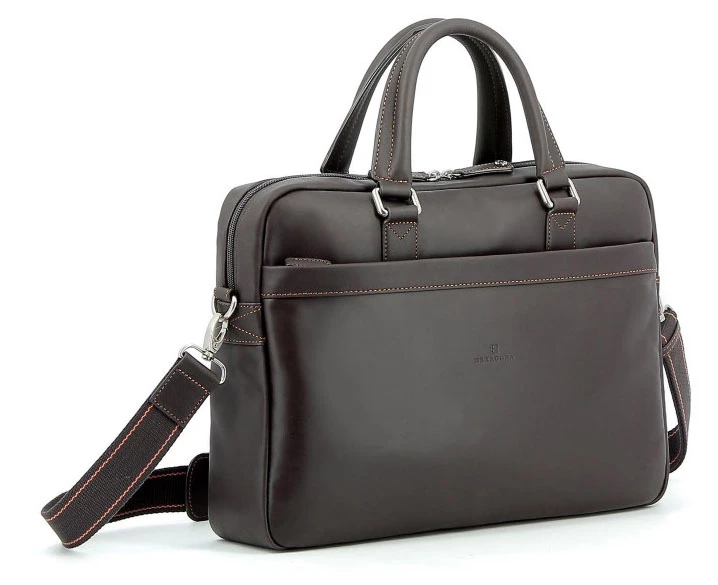 Hexagona Porte Ordinateur 15" Cuir Vachette Marron " 154663 " – Image 3