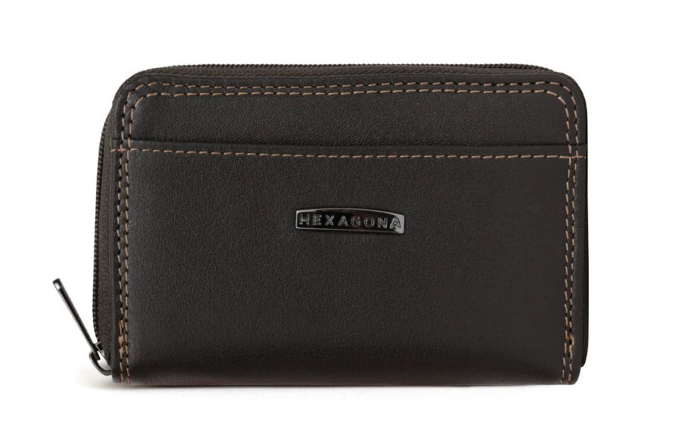 Hexagona Porte Carte En Cuir De Vachette Marron " 727528 " 7 Hexagona Porte Carte En Cuir De Vachette Marron " 727528 " – Image 5