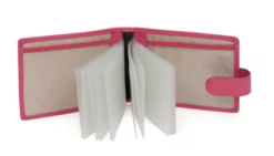 Hexagona Porte-cartes En Cuir De Vachette Fushia " 461130 "