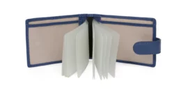 Hexagona Porte-cartes En Cuir De Vachette Bleu " 461130 "