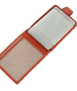 Hexagona Porte-cartes En Cuir De Vachette Orange " 461130 " -Hexagona Soldes Boutique portecartesencuirdevachette4611308 099699400 1026 19032021