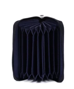 Hexagona Porte-cartes En Cuir De Vachette Noir / Marine " 687824 "