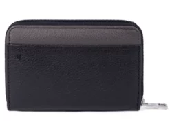 Hexagona Porte-cartes En Cuir De Vachette Noir / Taupe " 687824 "