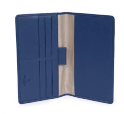 Hexagona Porte-chéquier En Cuir De Vachette Bleu " 467245 "