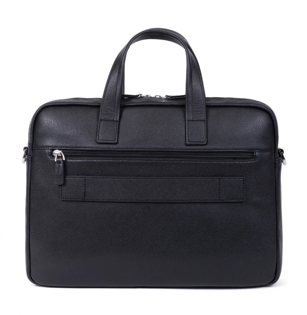 Hexagona Porte-documents 13" Et A4 En Cuir De Vachette Noir / Marine " 686291 " 4 Hexagona Porte-documents 13" Et A4 En Cuir De Vachette Noir / Marine " 686291 " – Image 2