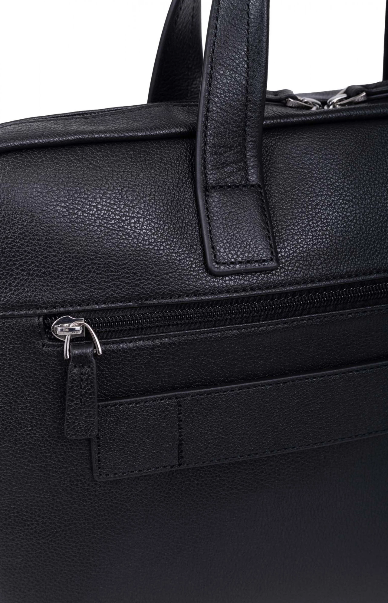 Hexagona Porte-documents 13" Et A4 En Cuir De Vachette Noir / Marine " 686291 " 5 Hexagona Porte-documents 13" Et A4 En Cuir De Vachette Noir / Marine " 686291 " – Image 3