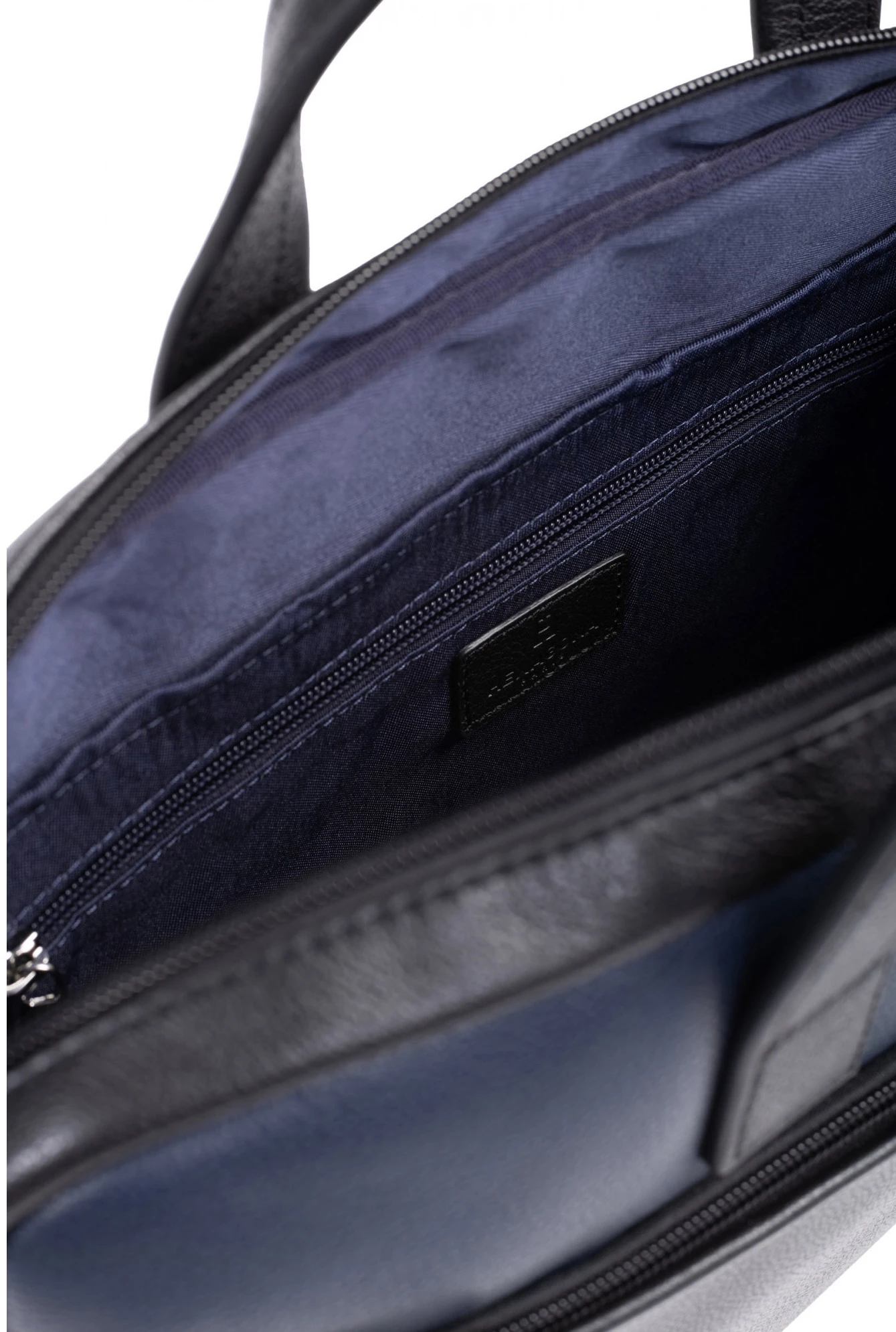 Hexagona Porte-documents 13" Et A4 En Cuir De Vachette Noir / Marine " 686291 " 6 Hexagona Porte-documents 13" Et A4 En Cuir De Vachette Noir / Marine " 686291 " – Image 4