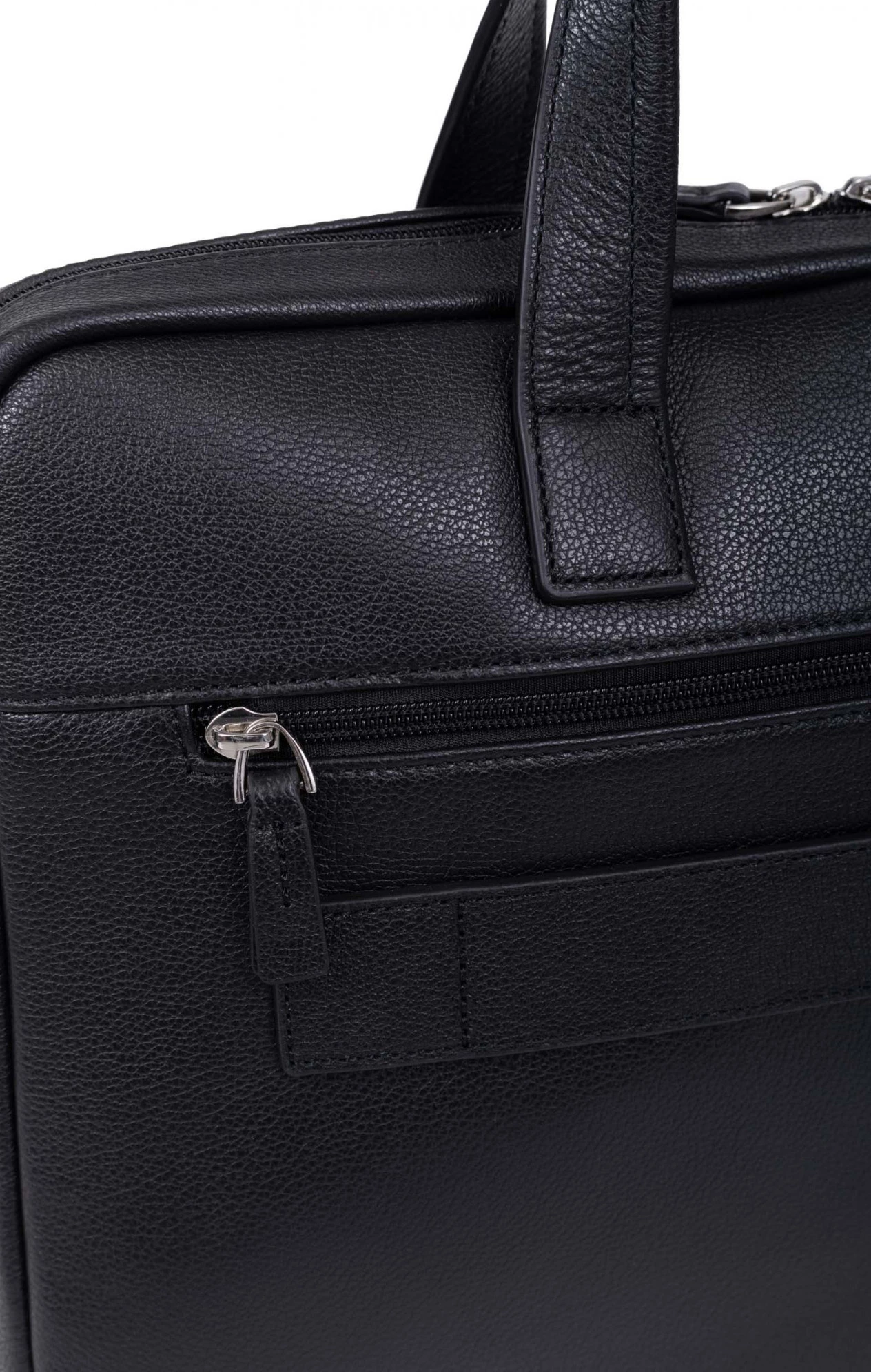 Hexagona Porte-documents 13" Et A4 En Cuir De Vachette Noir / Taupe " 686291 " 5 Hexagona Porte-documents 13" Et A4 En Cuir De Vachette Noir / Taupe " 686291 " – Image 3