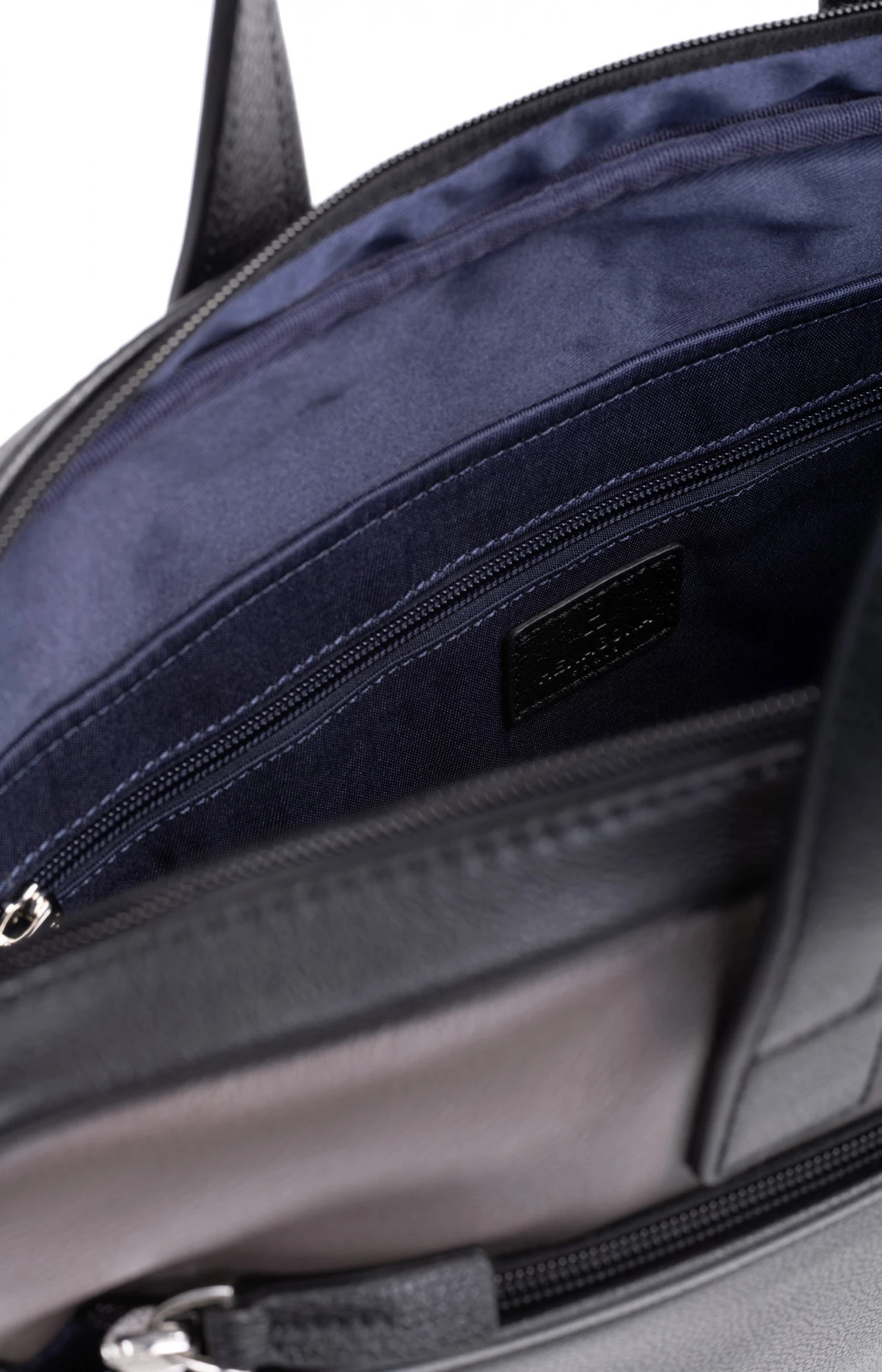 Hexagona Porte-documents 13" Et A4 En Cuir De Vachette Noir / Taupe " 686291 " 6 Hexagona Porte-documents 13" Et A4 En Cuir De Vachette Noir / Taupe " 686291 " – Image 4