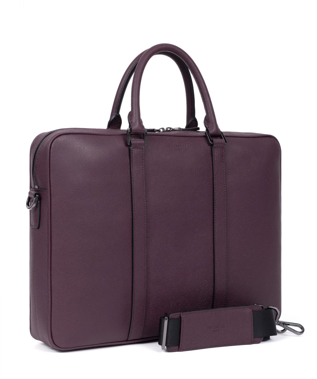 Hexagona Porte-documents 15" Et A4 En Cuir De Vachette Bordeaux " 206034 " 3 Hexagona Porte-documents 15" Et A4 En Cuir De Vachette Bordeaux " 206034 "