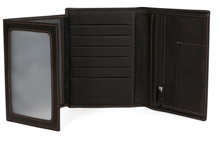 Hexagona Portefeuille 3 Volets En Cuir De Vachette Marron " 157055 " 3 Hexagona Portefeuille 3 Volets En Cuir De Vachette Marron " 157055 "