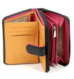 Hexagona Portefeuille En Cuir De Vachette Noir " 227377 "