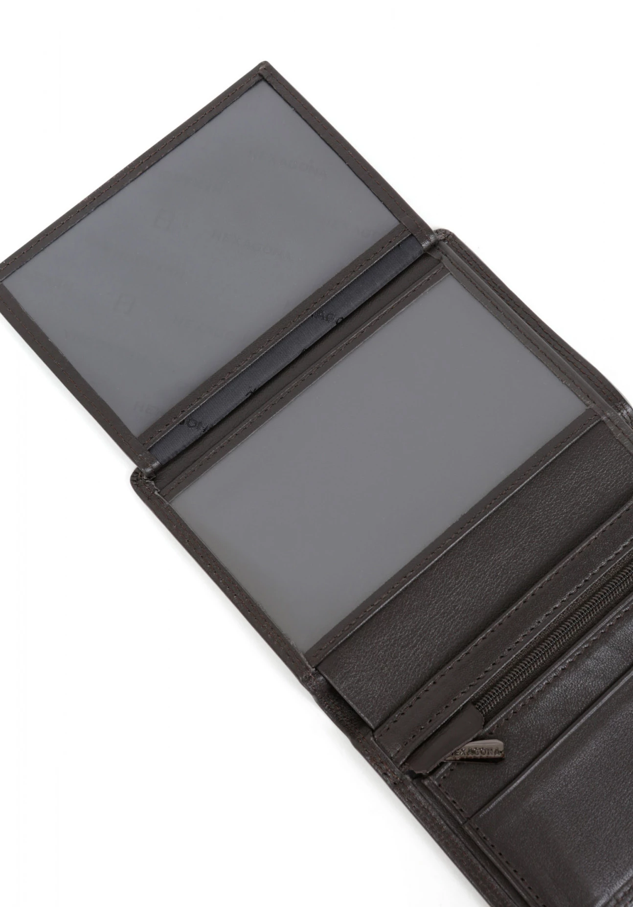 Hexagona Portefeuille En Cuir De Vachette Marron " 727524 " 6 Hexagona Portefeuille En Cuir De Vachette Marron " 727524 " – Image 4