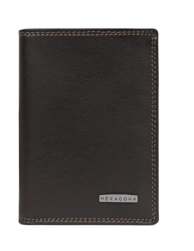 Hexagona Portefeuille En Cuir De Vachette Marron " 727524 " 7 Hexagona Portefeuille En Cuir De Vachette Marron " 727524 " – Image 5