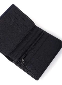 Hexagona Soldes Boutique 54 Hexagona Portefeuille Européen En Cuir De Vachette Noir Marine " 687812 "