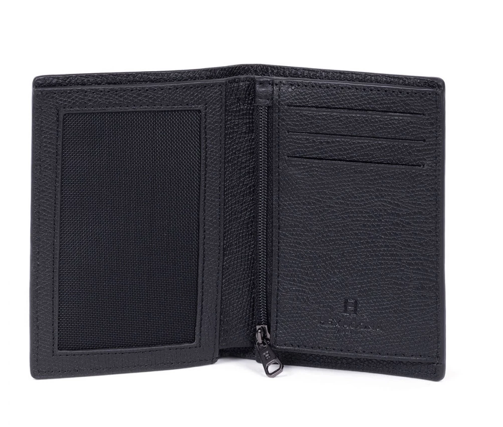 Hexagona Porte-cartes En Cuir De Vachette Premium Grainé Noir " 207775 " 5 Hexagona Porte-cartes En Cuir De Vachette Premium Grainé Noir " 207775 " – Image 3