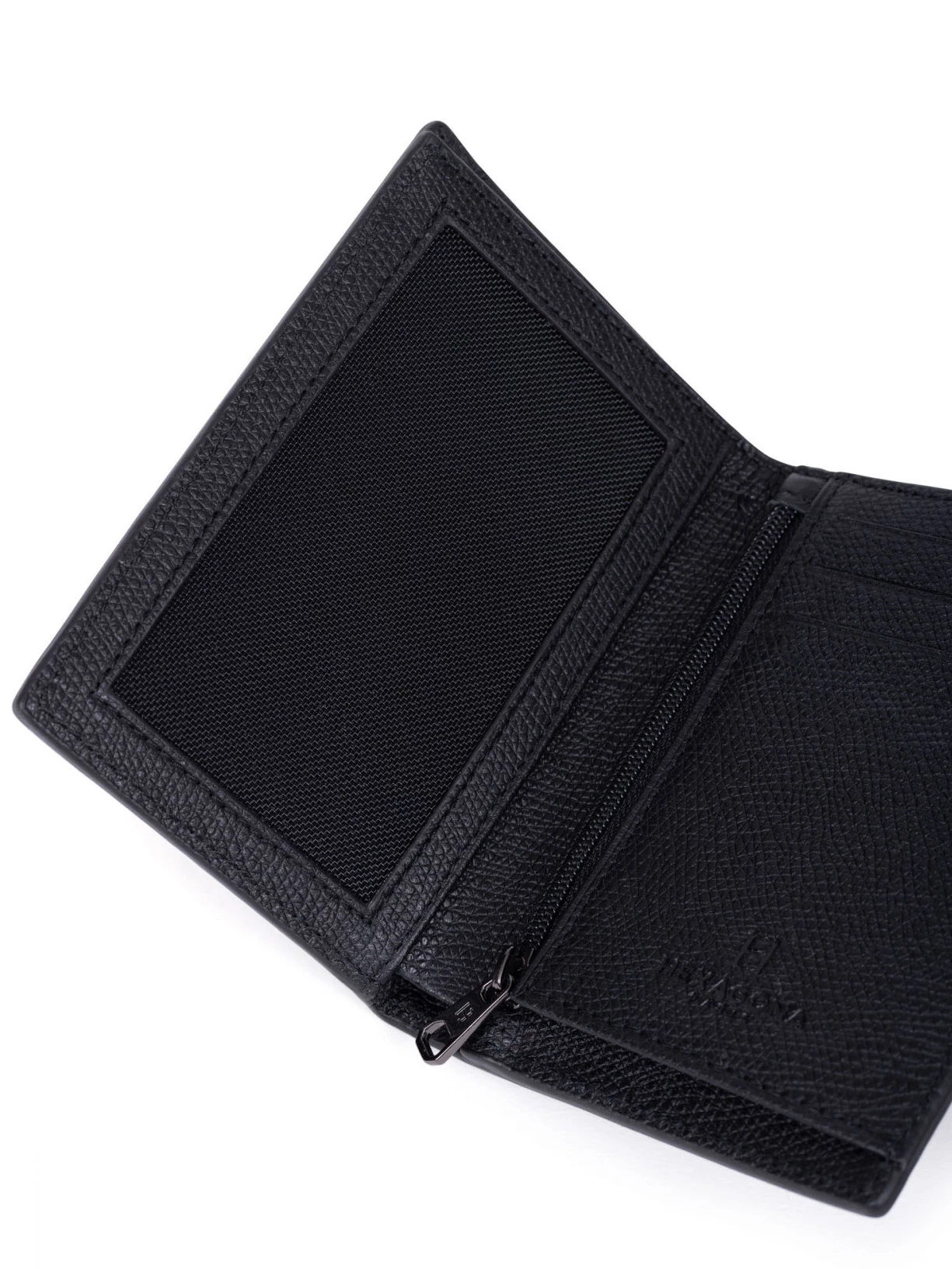 Hexagona Porte-cartes En Cuir De Vachette Premium Grainé Noir " 207775 " 6 Hexagona Porte-cartes En Cuir De Vachette Premium Grainé Noir " 207775 " – Image 4