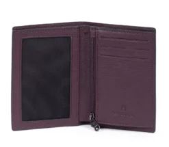 Hexagona Soldes Boutique 29 Hexagona Porte-cartes En Cuir De Vachette Premium Grainé Bordeaux " 207775 "
