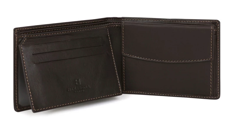 Hexagona Portefeuille Italien En Cuir De Vachette Marron " 151049 " 3 Hexagona Portefeuille Italien En Cuir De Vachette Marron " 151049 "
