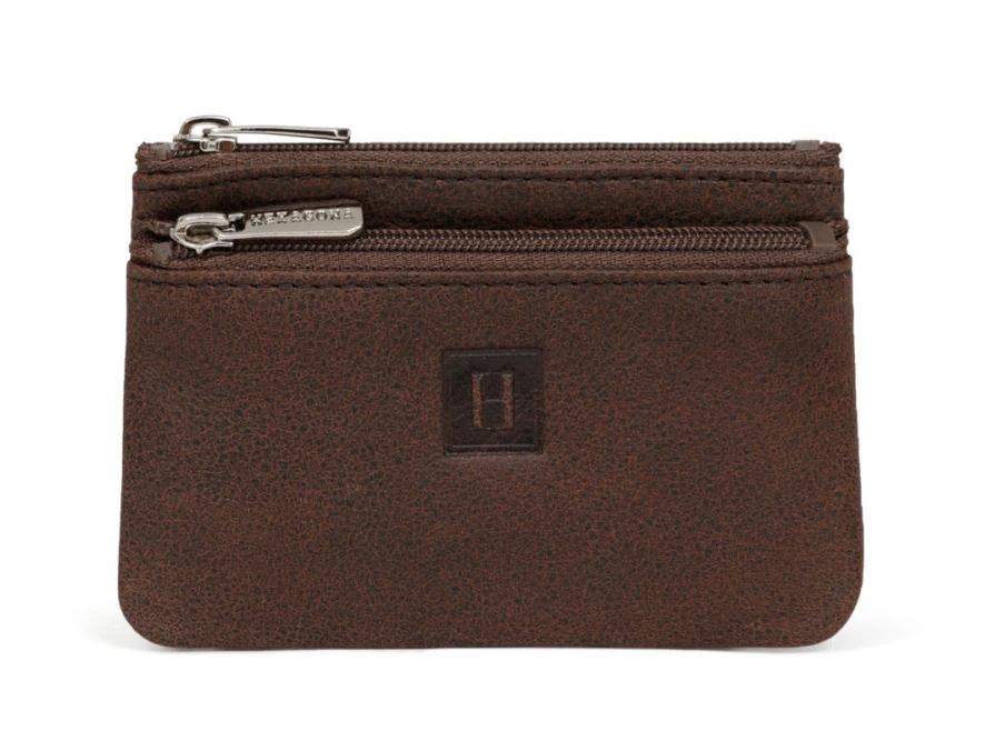 Hexagona Porte-monnaie En Cuir De Vachette Marron " 667292 " 6 Hexagona Porte-monnaie En Cuir De Vachette Marron " 667292 " – Image 4