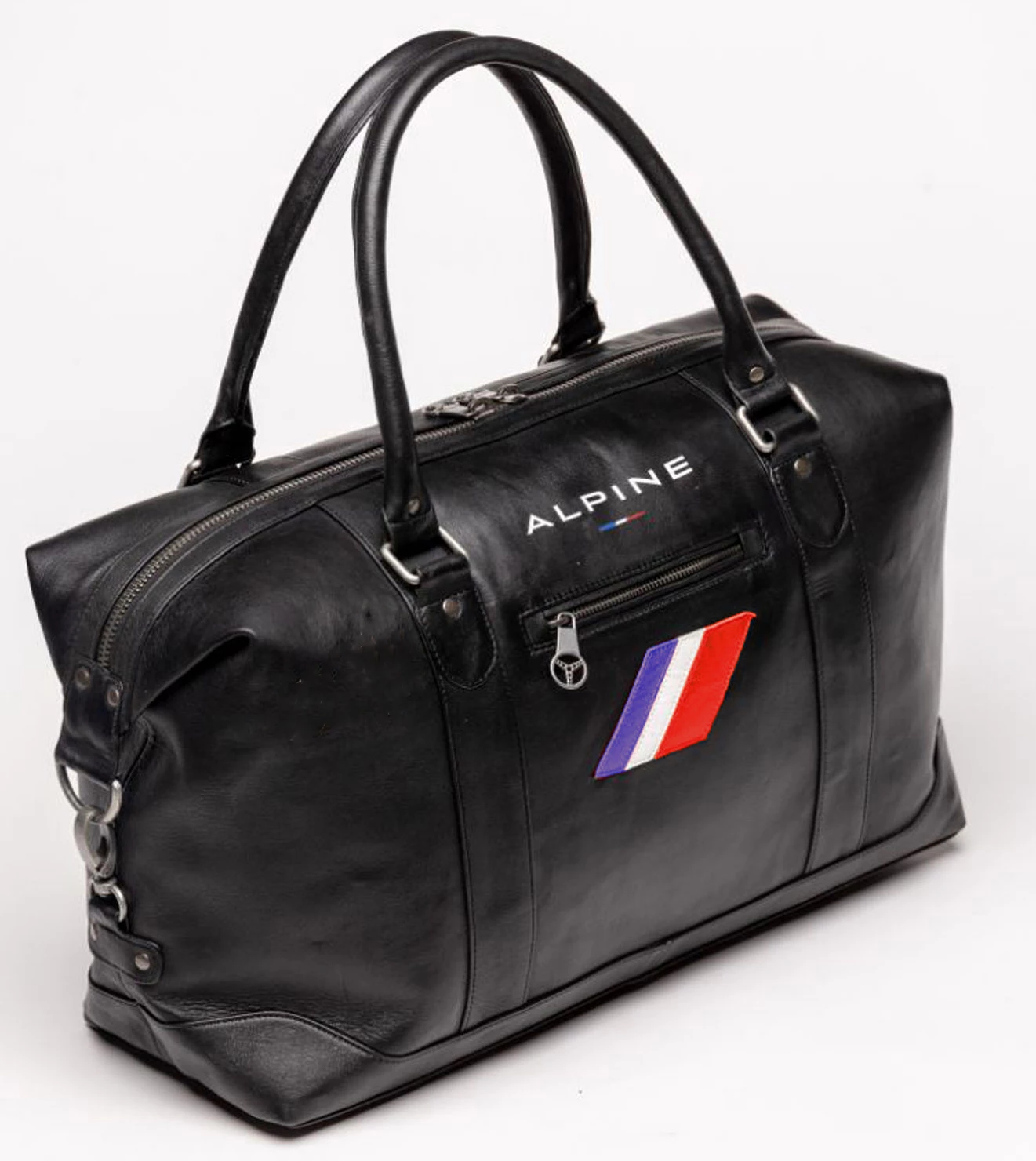 Sac Week-End En Cuir Alpine Noir " A110-48H "