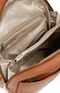 Hexagona Sac à Dos En Cuir De Vachette Tan " 462345 " -Hexagona Soldes Boutique sacadosencuirdevachette462345 tan 4 047287400 1530 12032021