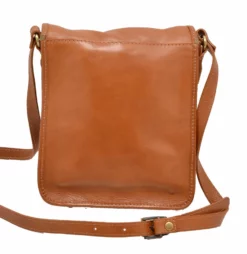 Sacoche Cuir Vachette Cognac " MILANO "