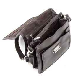 Hexagona Sacoche Cuir Vachette Marron " 463892 " -Hexagona Soldes Boutique sacoche cuir marron 463892 ouvert 081105800 1717 17102019