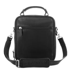 Hexagona Sacoche Cuir Vachette Noir " 461831 " -Hexagona Soldes Boutique sacoche cuir noir 461831 dos 036726000 1715 17102019