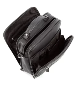 Hexagona Sacoche Cuir Vachette Noir " 461831 " -Hexagona Soldes Boutique sacoche cuir noir 461831 ouvert 031359700 1715 17102019