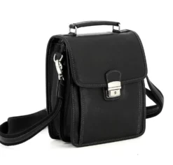 Hexagona Sacoche Cuir Vachette Noir " 463892 " -Hexagona Soldes Boutique sacoche cuir noir 463892 biais 031805500 1717 17102019