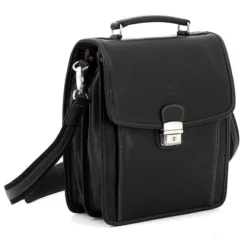 Hexagona Sacoche Cuir Vachette Noir " 463893 " -Hexagona Soldes Boutique sacoche cuir noir 463893 biais 099548300 1718 17102019