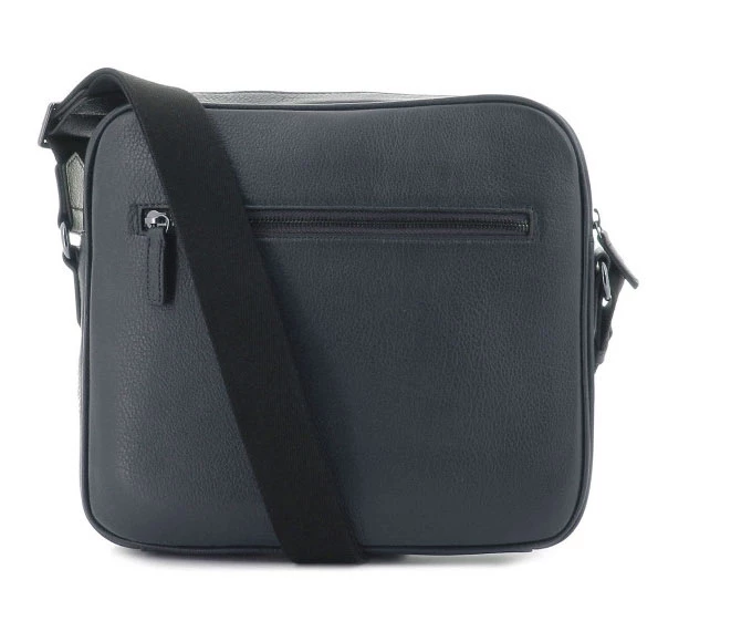 Hexagona Besace Cuir Vachette Grain Buffle Marine " 135727 " 4 Hexagona Besace Cuir Vachette Grain Buffle Marine " 135727 " – Image 2