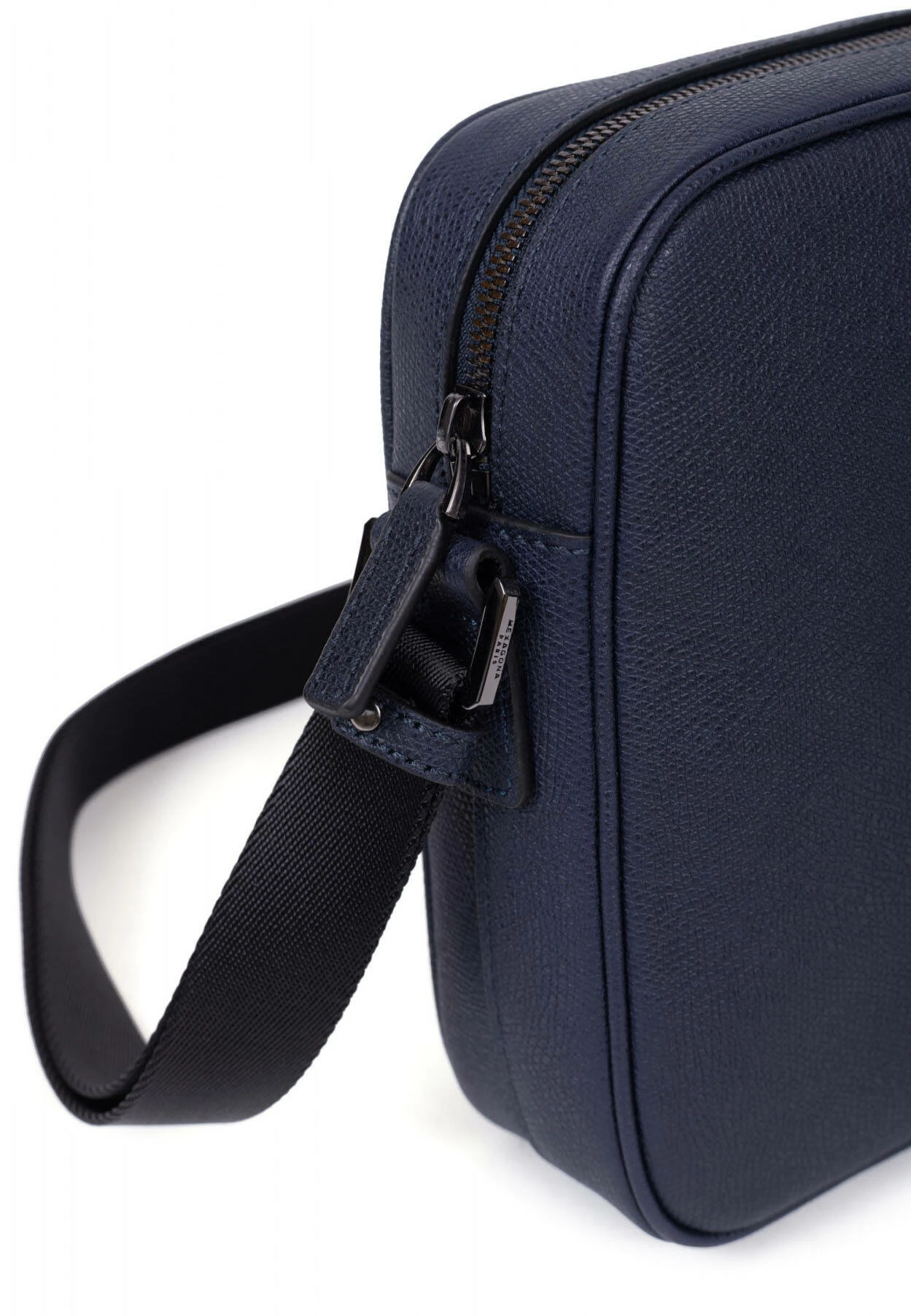 Hexagona Sacoche En Cuir De Vachette Marine " 206037 " 6 Hexagona Sacoche En Cuir De Vachette Marine " 206037 " – Image 4