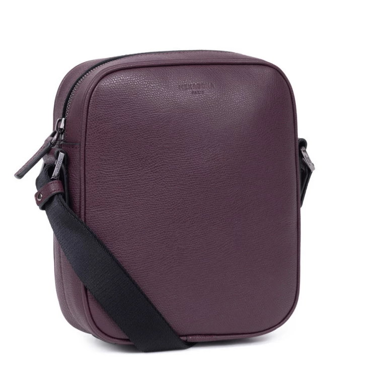 Hexagona Sacoche En Cuir De Vachette Bordeaux " 206037 " 3 Hexagona Sacoche En Cuir De Vachette Bordeaux " 206037 "